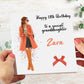 Birthday Card For Her Girl Autumn Girl