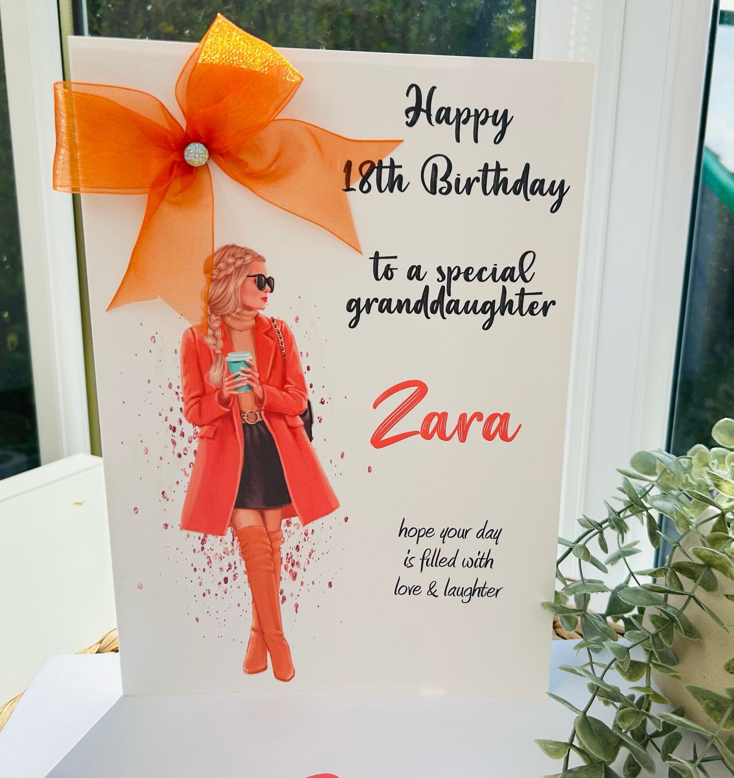 Luxury Large A4 Birthday Card For Her Autumn Girl