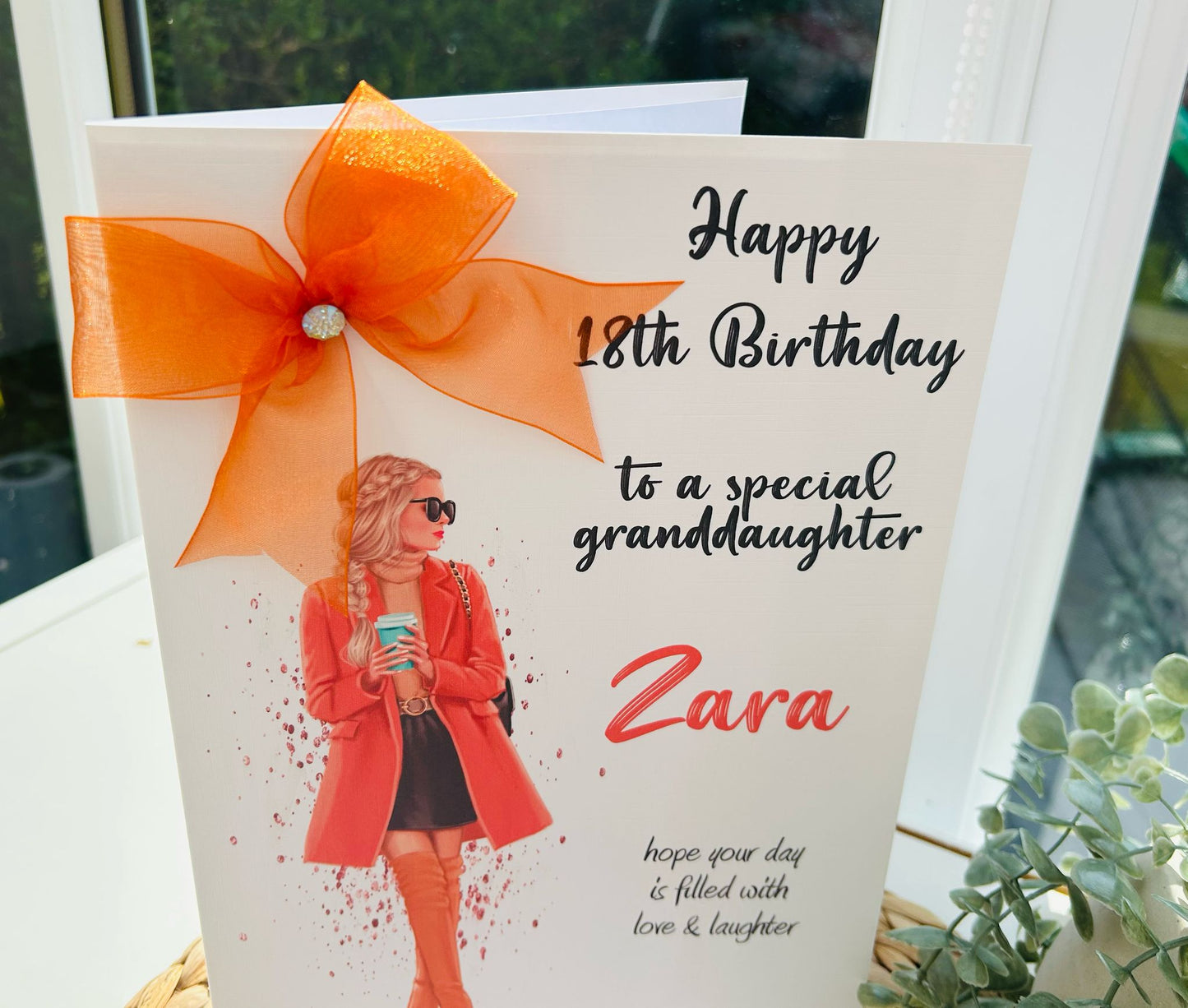 Luxury Large A4 Birthday Card For Her Autumn Girl