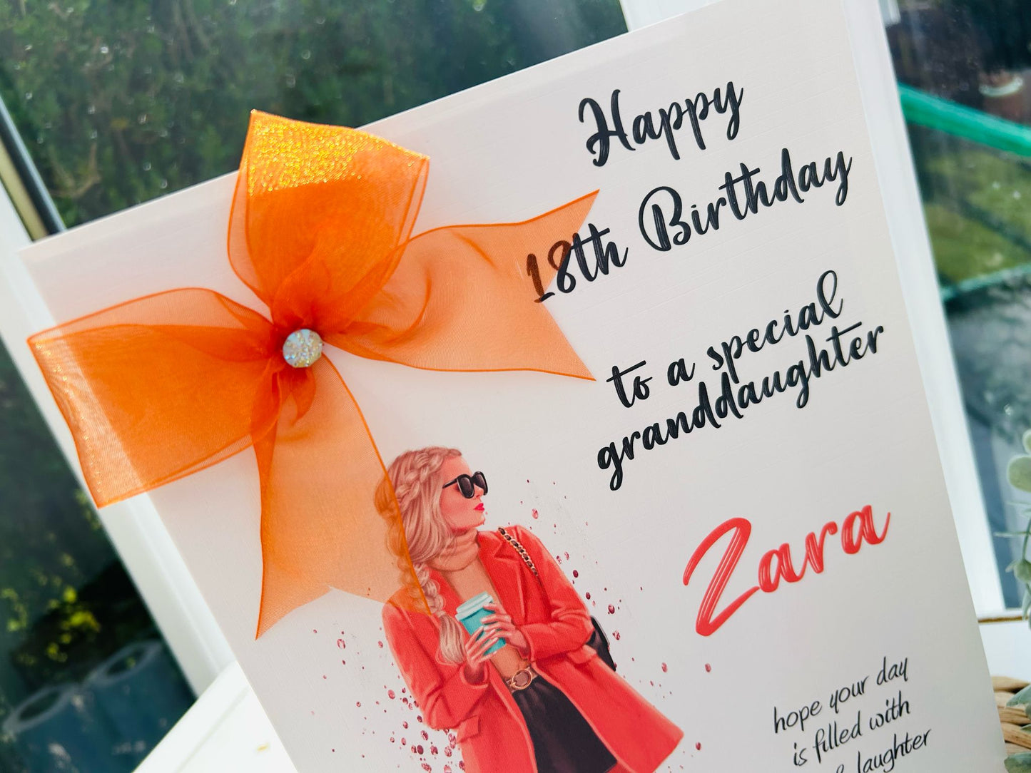 Luxury Large A4 Birthday Card For Her Autumn Girl