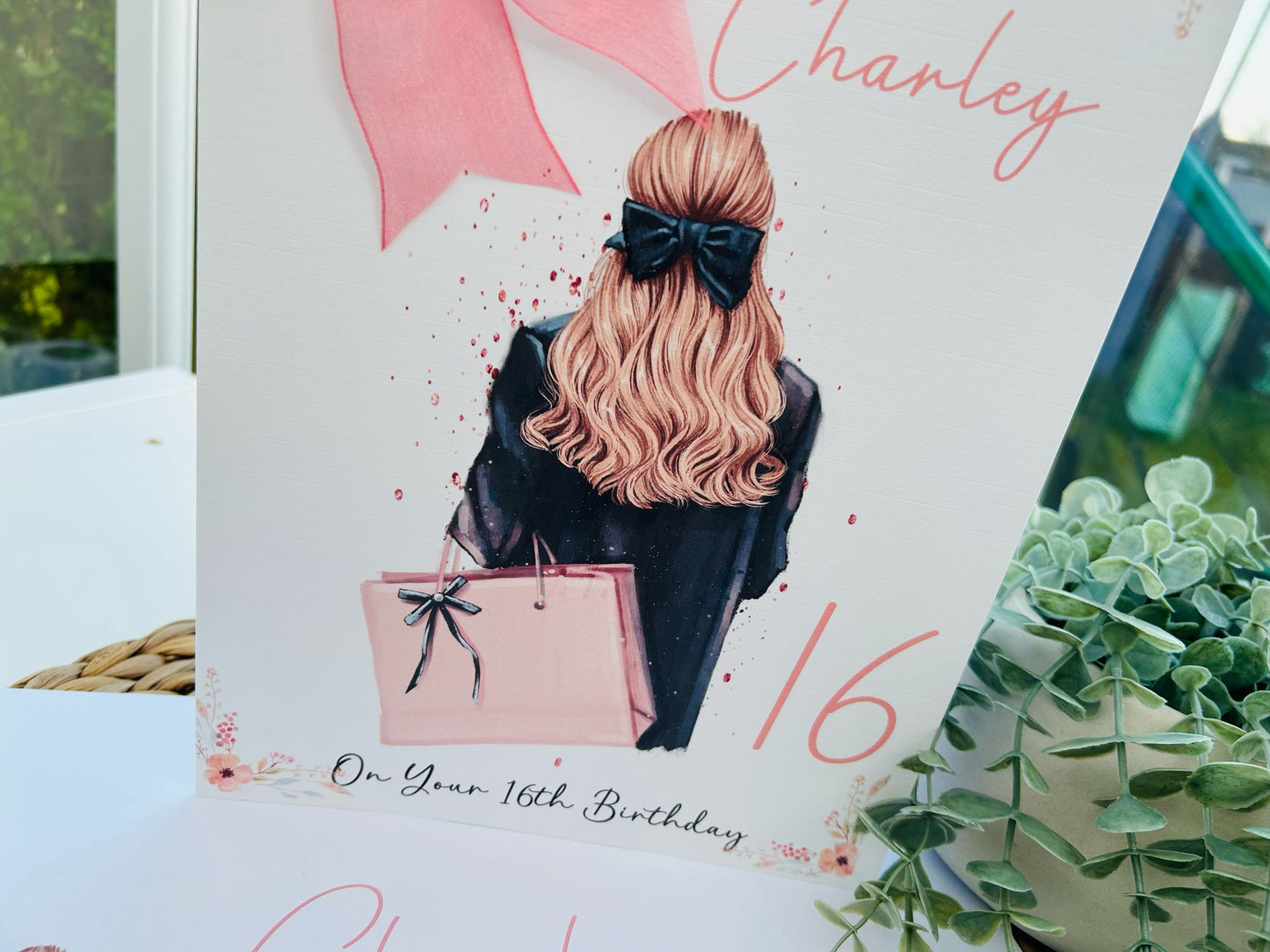 Large A4 Female Birthday Card, Personalised Card For Her