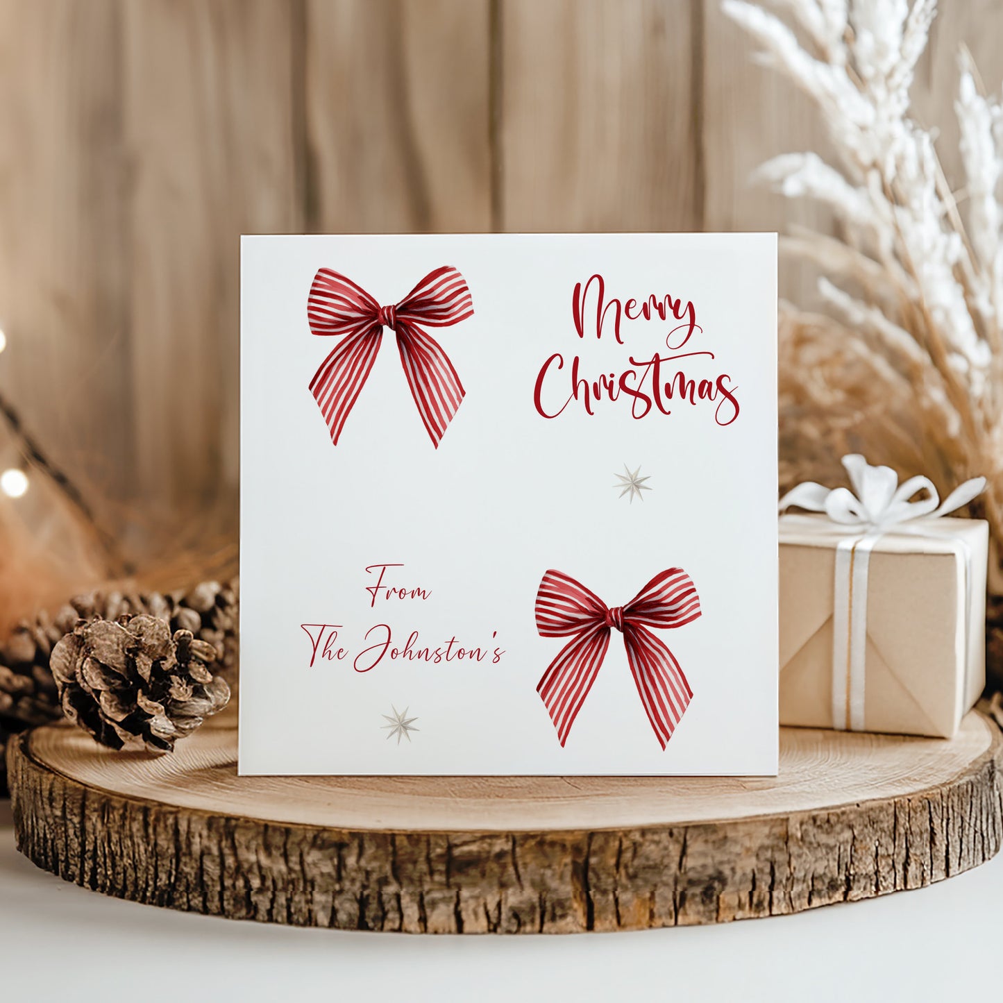Personalised Christmas Card Pack 10, 20, 30, 40, 50 - Modern Christmas Trees