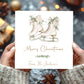 Personalised Christmas Card Pack 10, 20, 30, 40, 50 - Ice Skates