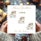 Personalised Christmas Card Pack 10, 20, 30, 40, 50 - Ice Skates