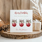 Personalised Christmas Card Pack 10, 20, 30, 40, 50 - Red Baubles