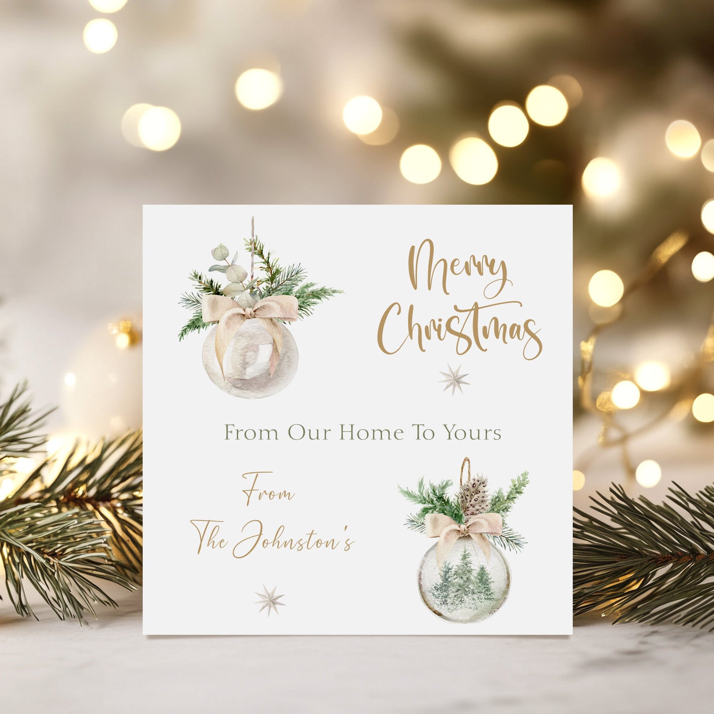 Personalised Christmas Card Pack 10, 20, 30, 40, 50