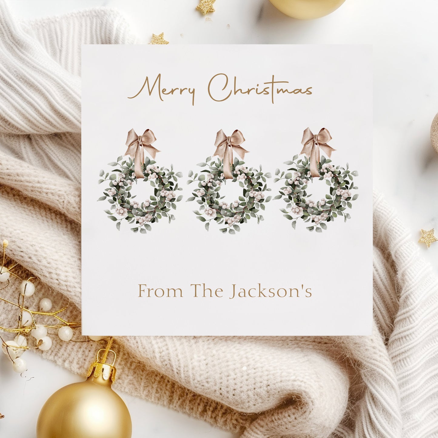Personalised Christmas Card Pack 10, 20, 30, 40, 50