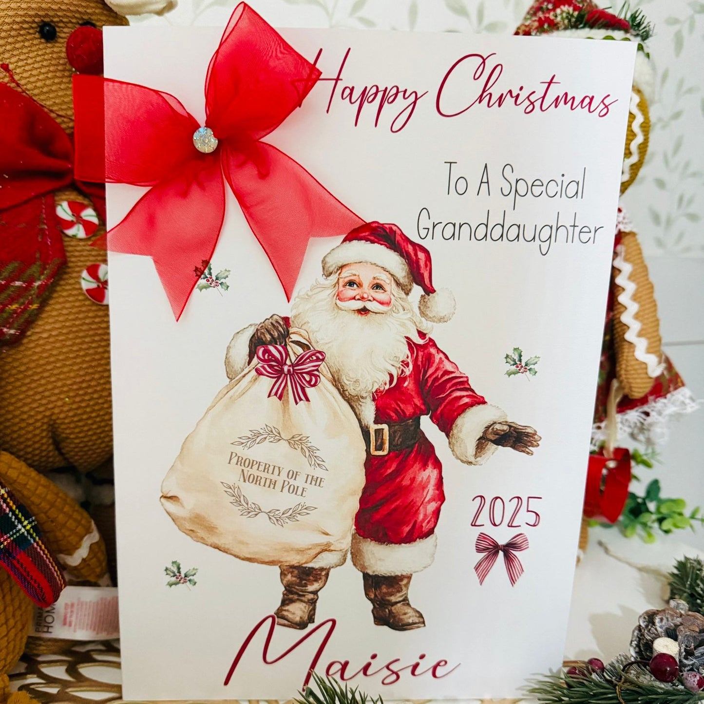 Large A4 Personalised Children's Christmas Card