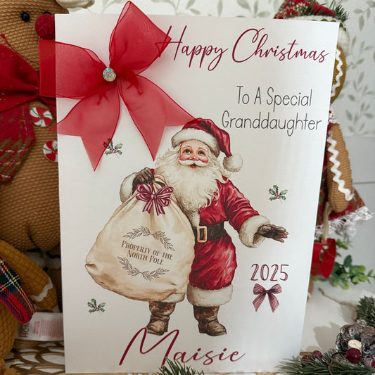 Large A4 Personalised Children's Christmas Card