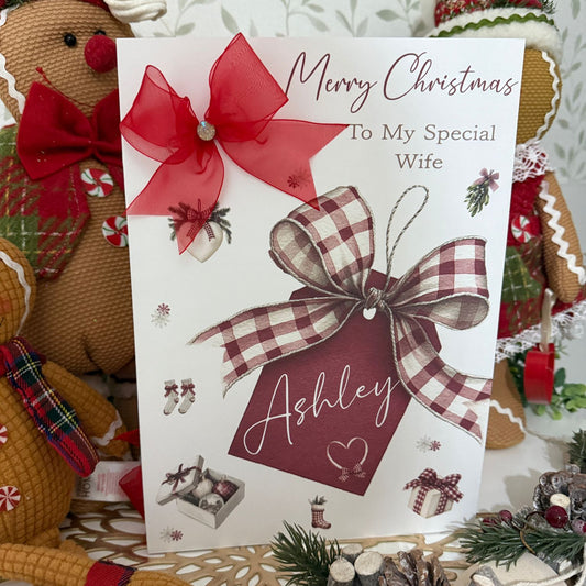 Large A4 Personalised Christmas Card
