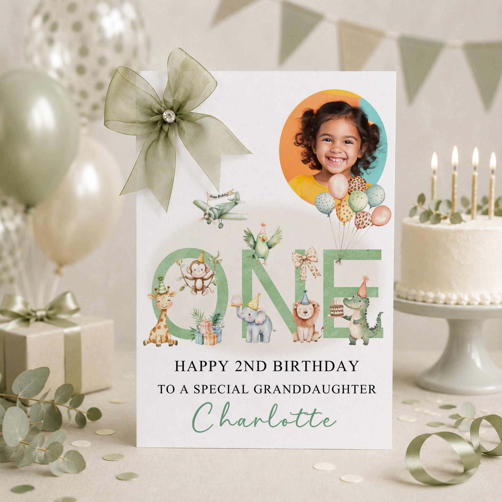 LARGE A4 LUXURY FIRST BIRTHDAY CARD FOR A BOY OR GIRL

