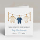 New Baby Card, Baby Boy Washing Line