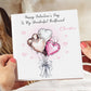 Valentines Day Card, Heart Balloons