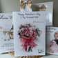 Large A4 Valentines Day Card, Roses Flower Bouquet