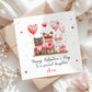 Valentines Day Card, Cute Playful Cats
