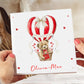 Valentines Day Card, Teddy Bear Hot Air Balloon