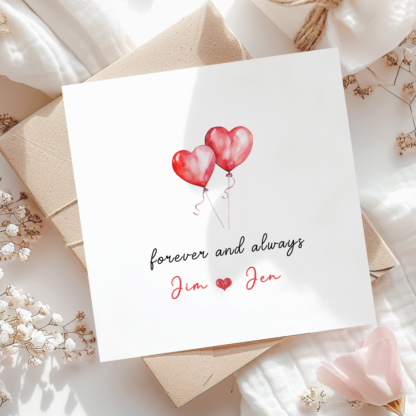 Valentines Day Card, Forever & Always