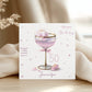 Cotton Candy Floss Cocktail Personalised Birthday Card