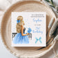 Personalised 21st Birthday Card for Girls | Blue Dress Birthday Card | Custom Name & Age Birthday Card for Her