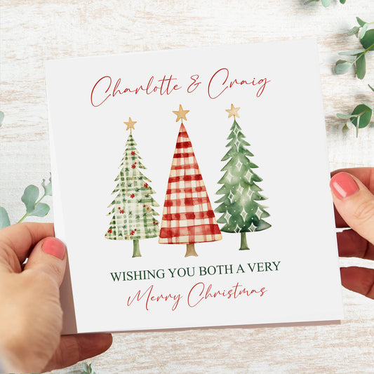 Christmas Card Tree Trio, Good Friends, Neighbours, Family
