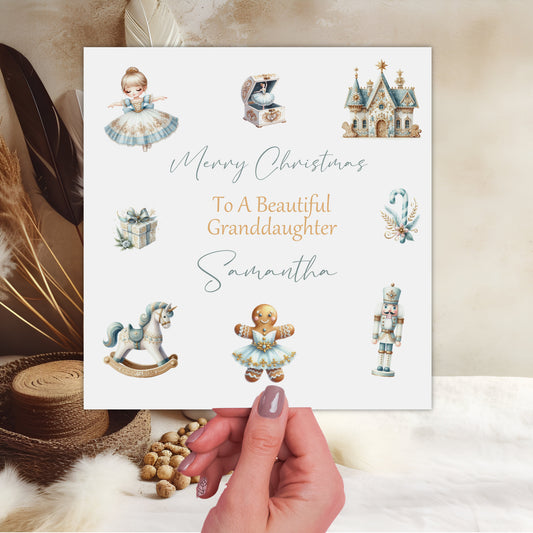 Personalised Girls Christmas Card