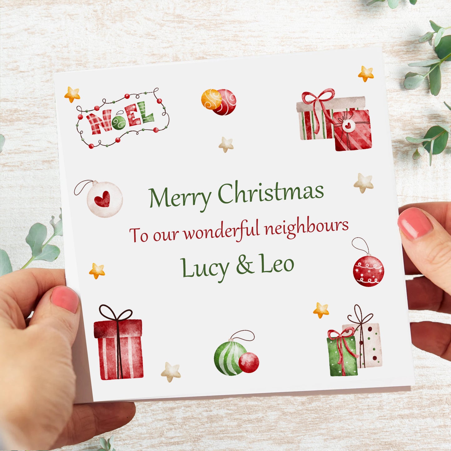 Personalised Christmas Card Neigbours