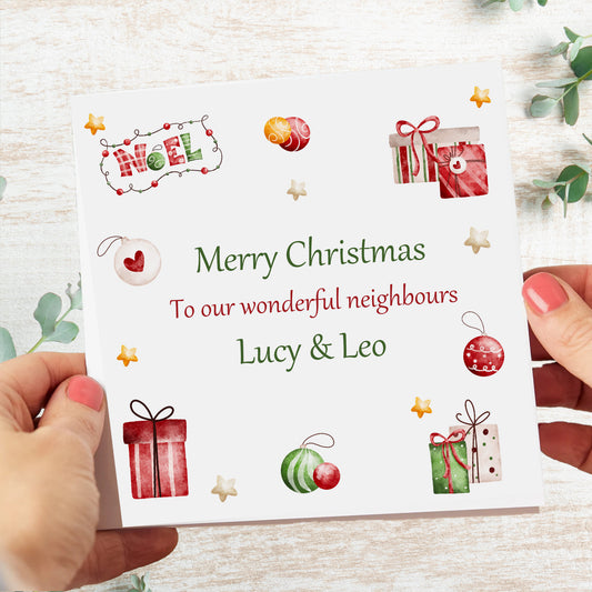 Personalised Christmas Card Neigbours
