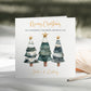 Christmas Card Tree Trio For Friends, Neigbours, Relatives