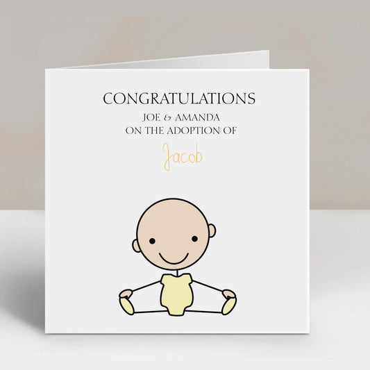 Personalised Adoption Forever Family Card Baby