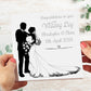 Personalised Wedding Card Money Gift Wallet Vouchers Cash Bride Groom Silhouette