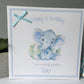 Personalised Birthday Card Watercolour Elephant