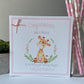 Personalised Congratulations New Baby Girl Card Watercolour Giraffe