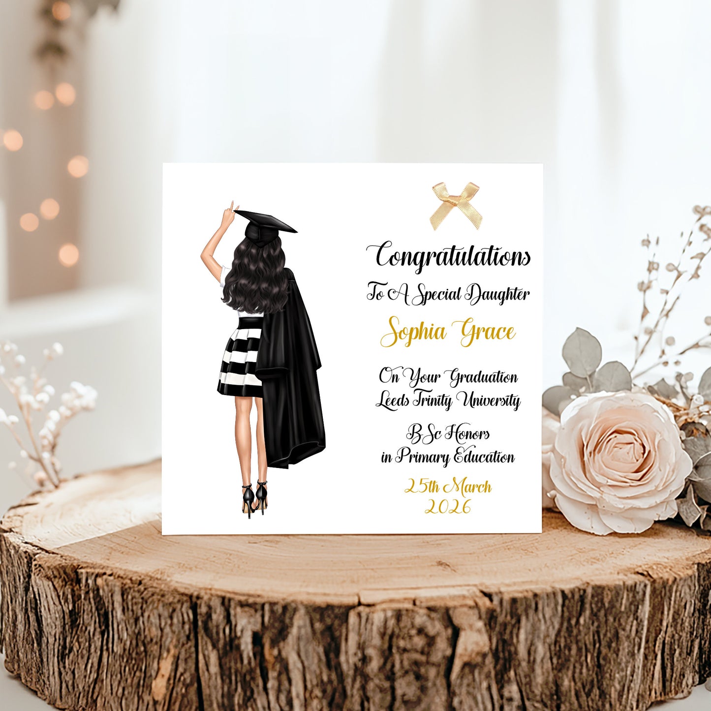 Personalised Female Congratulations on your Graduation Card