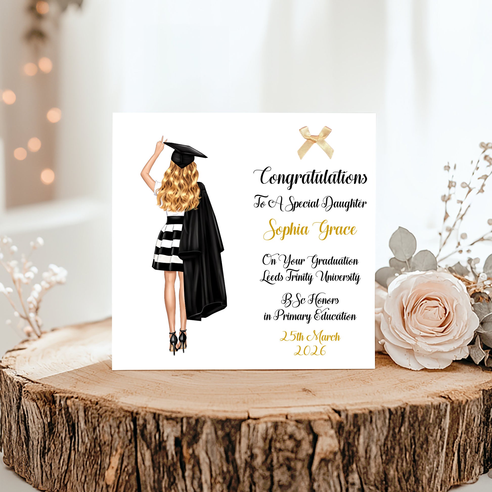 Personalised Female Congratulations on your Graduation Card – Blossom Lane  Cards & Gifts