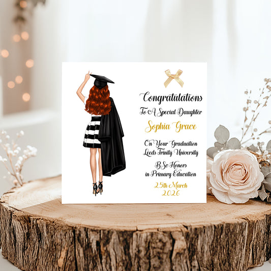 Personalised Female Congratulations on your Graduation Card