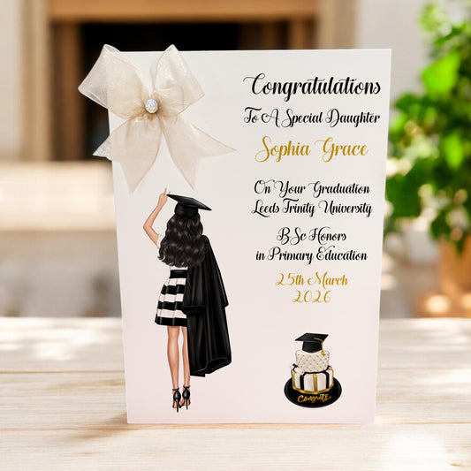 Large A4 Personalised Female Congratulations on your Graduation Card
