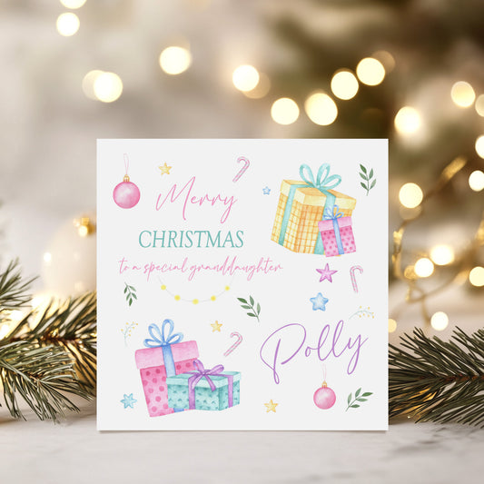 Christmas Card Watercolour Parcels