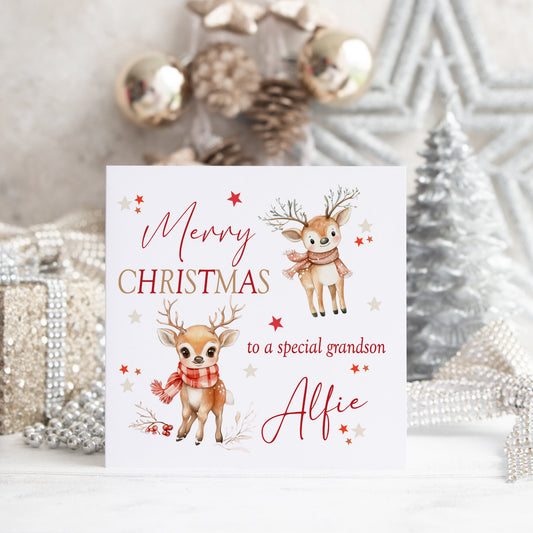 Christmas Card Cute Reindeers