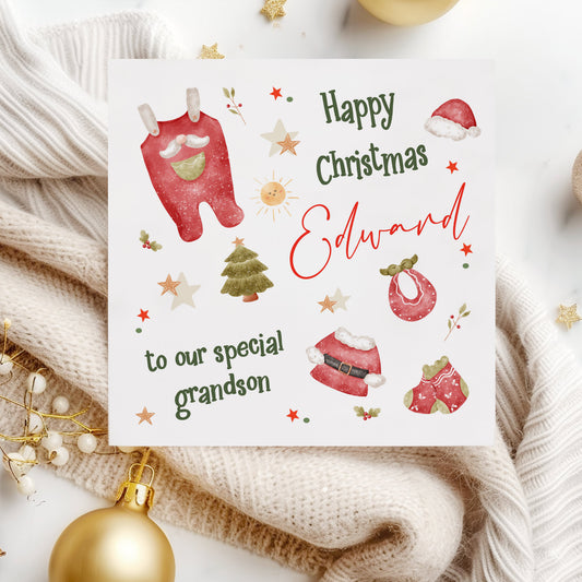 Personalised Christmas Card For Babies