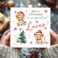 Personalised Christmas Card Lion Cub