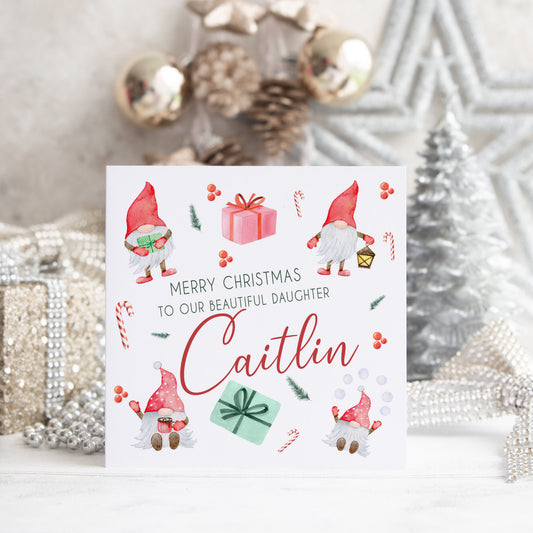 Personalised Christmas Card Gonks
