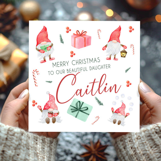 Personalised Christmas Card Gonks