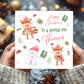 Personalised Christmas Card 'Snowman Reindeer'