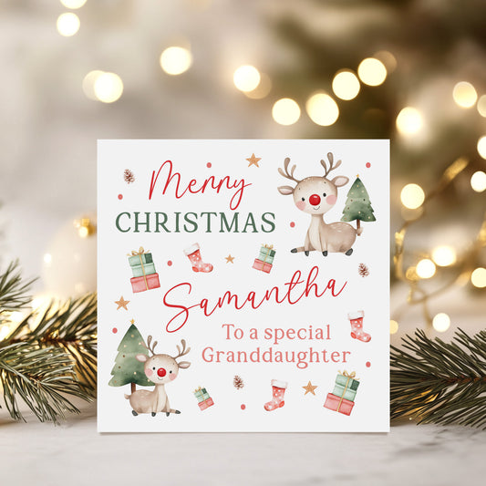 Personalised Christmas Card 'Reindeer'