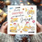 Personalised Christmas Card 'Construction Diggers'