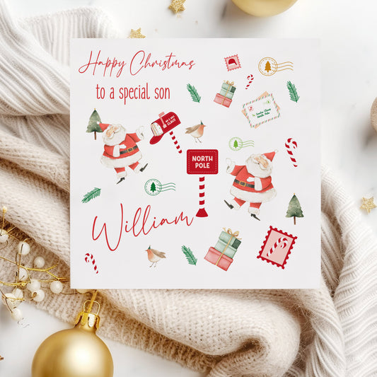 Personalised Christmas Card 'Santa'