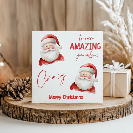 Personalised Christmas Card 'Santa
