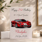 Personalised Birthday Card Sports Car Blue, 8 Car Colours