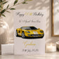 Personalised Birthday Card Sports Car Blue, 8 Car Colours