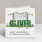 Football Birthday Card, Boys Girls Name